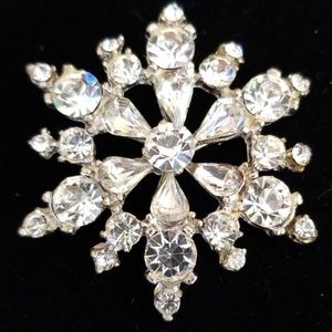 Vintage Mid Century Rhinestone Brooch Pin